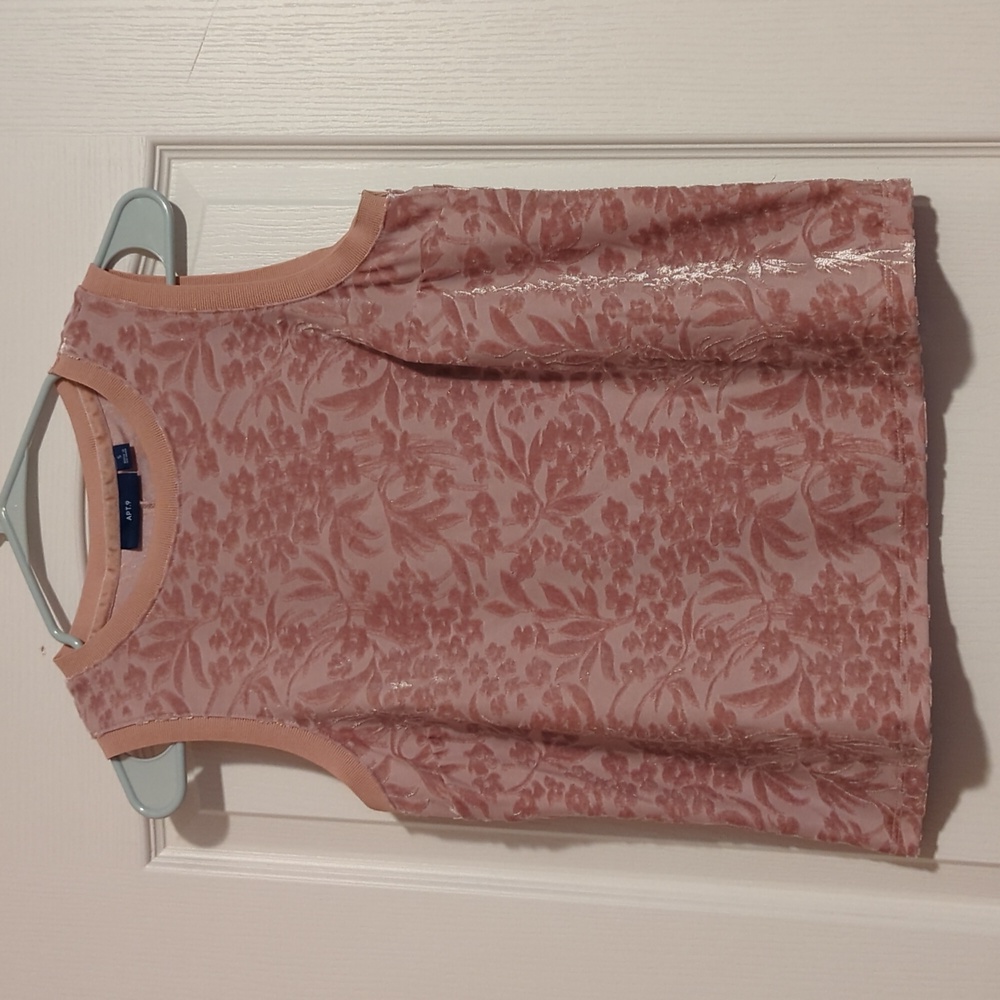 Apt. 9 Velvet Floral Tank Top Size S